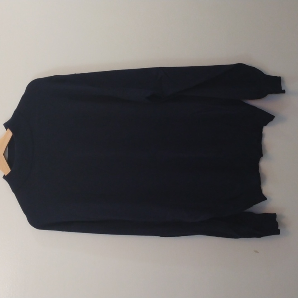 Report Collection XL Navy Cotton/Modal Blend Mock Turtleneck Sweater